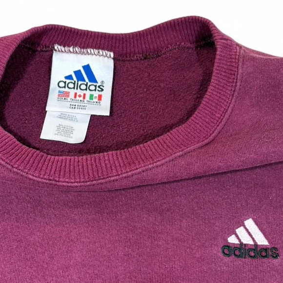 Vintage 90s Adidas Purple Crewneck Sweatshirt Men’s Size XL Embroidered Logo USA - Picture 3 of 8